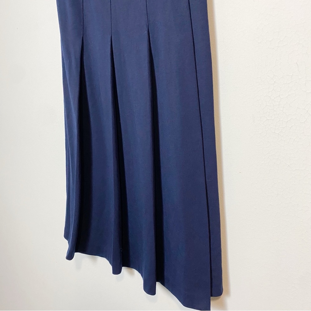 Tory Sport Blue Two Tone Wrap Maxi Skirt - Picture 5 of 14